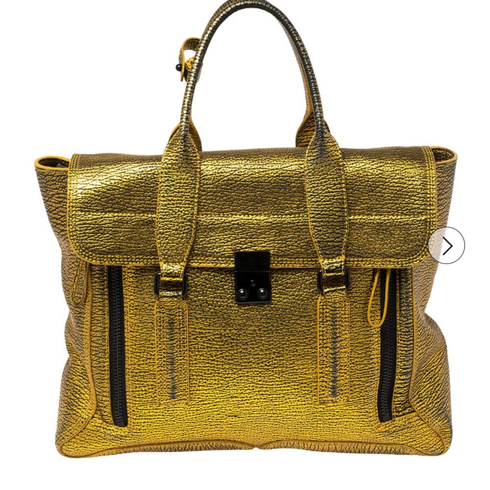 3.1 PHILLIP LIM Metallic Gold Satchel Leather Bag